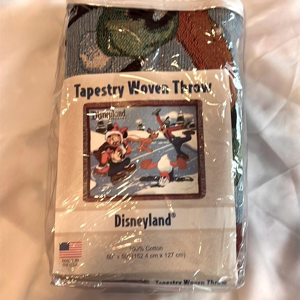 Disneyland Tapestry Throw. 60” x 50”. NWT